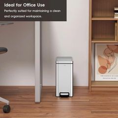 Thùng rác chống bám vân tay EKO Stella Slim Step EK9380MT-30L Made in EU