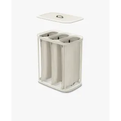 Thùng Đựng Đồ Giặt 3 Ngăn Có Quai Xách Joseph Joseph 50021 Tota Trio 90L Màu Kem