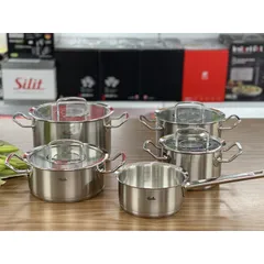 BỘ NỒI FISSLER ORIGINAL-PROFI COLLECTION 4 NỒI 1 QUÁNH 20 cm NẮP KÍNH