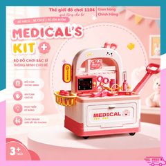 Bộ đồ chơi nhập vai bác sĩ vali kéo 16 chi tiết giúp bé nuôi dưỡng ước mơ làm bác sĩ tương lai