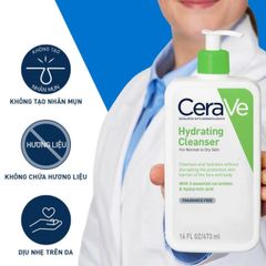 Sữa Rửa Mặt Cerave 473ML - Làm Sạch Sâu Cho Da Thường và Da Khô, Dưỡng Ẩm Tối Ưu với Hyaluronic Acid và Ceramide