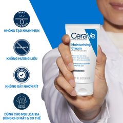 Kem Dưỡng Ẩm CeraVe Dành Cho Da Khô 50ml - Giải Pháp Chăm Sóc Da Khô Mịn Màng, Hấp Thụ Nhanh, Làm Da Tươi Trẻ
