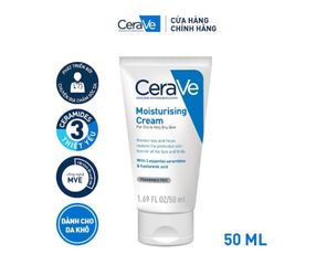 Kem Dưỡng Ẩm CeraVe Dành Cho Da Khô 50ml - Giải Pháp Chăm Sóc Da Khô Mịn Màng, Hấp Thụ Nhanh, Làm Da Tươi Trẻ