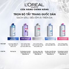 Nước Tẩy Trang L'Oreal 3-in-1 Micellar Water 400ml - Sạch Sâu Dành Cho Da Dầu Hỗn Hợp Nhạy Cảm, Làm Tươi Mát Da