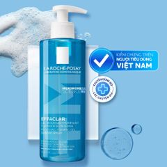 Gel rửa mặt sạch sâu giảm mụn cho da dầu mụn nhạy cảm La Roche-Posay Effaclar Foaming Gel 400ml