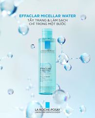 Nước Tẩy Trang La Roche-Posay Effaclar Micellar Water 400ml - Sạch Sâu Kiểm Soát Nhờn Cho Da Dầu Nhạy Cảm
