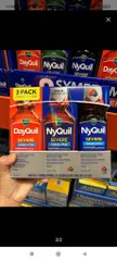 Set Siro Dayquil & Nyquil 3 Chai x 354ml -  Cảm Lạnh & Cúm Chống Đau Nửa Đêm Mỹ, Giảm Nghẹt Mũi, Ho, Sốt