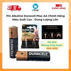 Vỉ 2 Viên Pin Tiểu AA Duracell Plus 1.5V Dung Lượng Cao, Pin Alkaline Không Chảy Nước HSD 2033