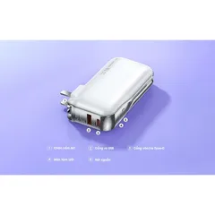Củ Sạc Kiêm Pin Dự Phòng Remax RPP-532 Dung Lượng 10.000mAh Sạc Nhanh 22.5W PD