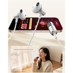 Tai Nghe Dây Type C BASEUS ANCOK - K1, Dùng Được lp 17, Mic Thu Âm Chuyên Nghiệp Hát Karaoke Online