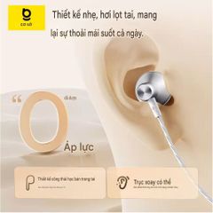 Tai Nghe Dây Type C BASEUS ANCOK - K1, Dùng Được lp 17, Mic Thu Âm Chuyên Nghiệp Hát Karaoke Online