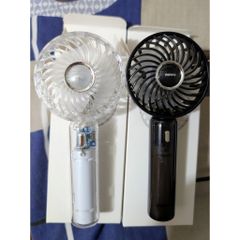 Quạt Tích Điện Cầm Tay Trong Suốt Remax RS-SF01 Thiết Kế Trong Suốt, 3 Mức Độ Gió Hoạt Động Êm Ái
