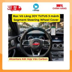 Bọc Vô Lăng JOY TUTUS 3 Mảnh Chất Liệu Alcantara Kết Hợp Vân Carbon Segment Steering Wheel Cover