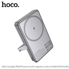 Pin Sạc Dự Phòng Không Dây Từ Tính 10.000mAh Hoco Q36A, Sạc Nam Châm, Sạc Nhanh PD 22.5W Vỏ Kim Loại