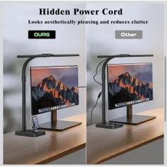 Đèn LED Bàn 2 Đầu TD01 Chân Đế/ Kẹp Thành Bàn 5 Mức Sáng, 5 Chế Độ Màu, Hẹn Giờ, Có Remote, Cổ Ngỗng