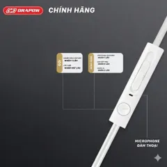 Tai Nghe Dây Xoắn Kéo Dài Drapow Twister C10 - Có Mic, Âm Thanh HD, Extra Bass, Chân Cắm Aux 3.5mm