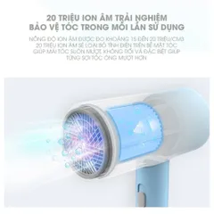Máy Sấy Tóc SMATE Hair Dryer Young SH-1802 1800W, Bổ Sung 20 Triệu Ion Âm, 3 Chế Độ Sấy Nóng/Lạnh