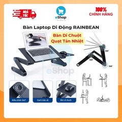 Bàn Laptop Di Động RAINBEAN ( Hàng À má zôn ) Hợp Kim Nhôm, Kèm Bàn Di Chuột, Có Thể Gập Gọn