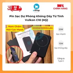Pin Sạc Dự Phòng Không Dây Từ Tính Vulkon / Arun WX01-190 5.000mAh, Sạc Nam Châm, Sạc Nhanh PD 20w