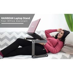 Bàn Laptop Di Động RAINBEAN ( Hàng À má zôn ) Hợp Kim Nhôm, Kèm Bàn Di Chuột, Có Thể Gập Gọn