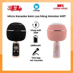 Micro Karaoke kèm Loa hãng Monster M97 ( Mỹ ), 26W, Bluetooth 5.0 , TWS kết nối 2 mic 737341