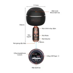 Micro Karaoke kèm Loa hãng Monster M97 ( Mỹ ), 26W, Bluetooth 5.0 , TWS kết nối 2 mic 737341