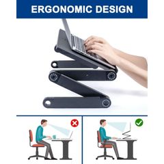 Bàn Laptop Di Động RAINBEAN ( Hàng À má zôn ) Hợp Kim Nhôm, Kèm Bàn Di Chuột, Có Thể Gập Gọn