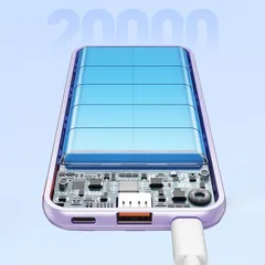 Pin Sạc Dự Phòng Wekome WP-59 Dung Lượng 10000/ 20000mAh PD 22.5W Liền Cáp iPh + Type C Màn Hình Led 737338