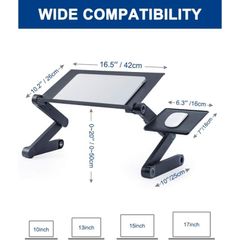 Bàn Laptop Di Động RAINBEAN ( Hàng À má zôn ) Hợp Kim Nhôm, Kèm Bàn Di Chuột, Có Thể Gập Gọn