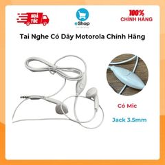 Tai Nghe Có Dây Motorola Chính Hãng - Jack 3.5mm, Có Mic Dùng Được Máy Tính, Điện Thoại, Laptop