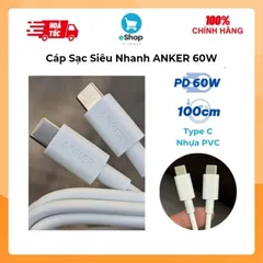 Cáp Sạc Siêu Nhanh Anker 60W Type C to C Dài 1m - Truyền Dữ Liệu