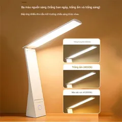 Đèn Bàn Chống Cận Midea - Đèn Led Bảo Vệ Mắt 3 Chế Độ Màu 3 Mức Sáng, Tích Hợp Pin, Có Giá Đỡ Điện Thoại