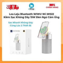 Loa Leju Bluetooth WIWU Wi-W022 Kiêm Sạc Không Dây 15W Đèn Ngủ Cảm Ứng