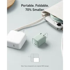 Củ sạc nhanh 30W Anker 511 Nano 3 - A2147 PiQ 3.0 hỗ trợ PD/PPS/QC Công Nghệ GaN, Nhỏ Gọn, An Toàn Và Hiệu Quả