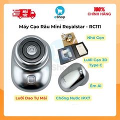 Máy Cạo Râu Mini Royalstar - RC111 - Lưỡi Cạo 3D Tự Mài, Kháng Nước IPX7, Cạo Êm, Sạc Type C