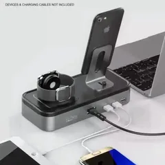 Dock Sạc Đa Năng Oittm Cho lP, lPad và Áp Bồ Watch - 5 Cổng USB, Hợp Kim Nhôm Và ABS ( Hàng À Má Zôn)