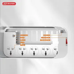 Hộp Ổ Điện Thông Minh Drapow SK26/SK27, 5 Ổ Cắm 220v, 2 Cổng USB A 18W + Cổng Sạc Type C 20W, SK26 Sạc Không Dây 15w