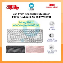 Bàn Phím Không Dây Bluetooth MIIIW Keyboard Air 85 MWXKT01, USB 2.4GHz Kết Nối 2 Thiết Bị 737378