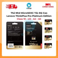 Thẻ Nhớ MicroSDXC Lenovo ThinkPlus Pro Platinum Edition 32GB/64GB/128GB/256GB – Class 10 U3 A2 V30 4K 737381