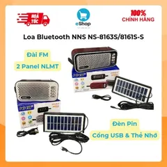 Loa Bluetooth NNS NS-8163S/8161S-S Có Đài FM , TWS, Cổng USB + Thẻ Nhớ TF, 2 Panel Năng Lượng Mặt Trời