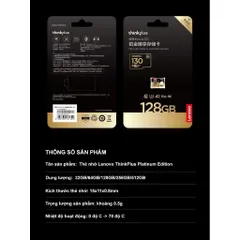 Thẻ Nhớ MicroSDXC Lenovo ThinkPlus Pro Platinum Edition 32GB/64GB/128GB/256GB – Class 10 U3 A2 V30 4K 737381