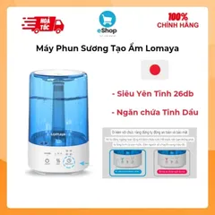 Máy Phun Sương Tạo Ẩm Lomaya (Nhật Bản) - Công Nghệ Siêu Âm, Tích Hợp Khay Chứa Tinh Dầu