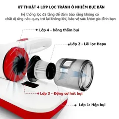 Máy Hút Bụi & Diệt Khuẩn UV Giường Đệm YANGZI - Công Nghệ UV-C, Ion Bạc Công Suất 400W, Lực Hút 11000Pa