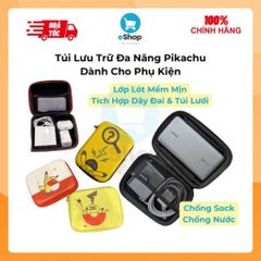 Túi Lưu Trữ Đa Năng Pikachu - Đựng Phụ Kiện, Sạc Cáp, Tai Nghe, Pin Dự Phòng, Đồ trang điểm, Y tế...