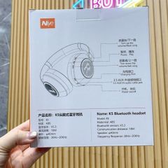 Tai Nghe Bluetooth Chụp Đầu Headphone Niye K5 Kèm Jack AUX 3.5mm - Gập Gọn, Giảm Ồn
