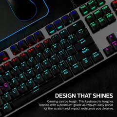 Bàn Phím Cơ Gaming Philips SPK8404/G404 LED Rainbow, Blue Switch Chính Hãng