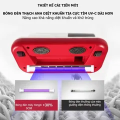 Máy Hút Bụi & Diệt Khuẩn UV Giường Đệm YANGZI - Công Nghệ UV-C, Ion Bạc Công Suất 400W, Lực Hút 11000Pa