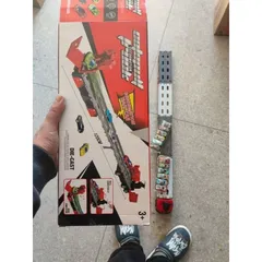 Đồ Chơi Xe Tải / Tàu Hoả / Khủng Long 3 Tầng EJECTION Kèm 12 Xe Đua Nhỏ, Mô Hình Đường Đua (Hàng À Má Zôn)