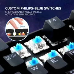 Bàn Phím Cơ Gaming Philips SPK8404/G404 LED Rainbow, Blue Switch Chính Hãng