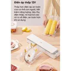 [Tặng 5 Túi ] Máy Hút Chân Không XiaoDa XD-ZKFKJ01 - Hàn Miệng Túi Tự Động - Lực Hút Mạnh, Bảo Quản Thực Phẩm